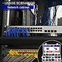 Vista 7 de Tornillos de montaje de tuerca enjaulada M5X16, arandelas métricas de agujero cuadrado para montaje en rack, estantes de servidor, gabinetes, kit