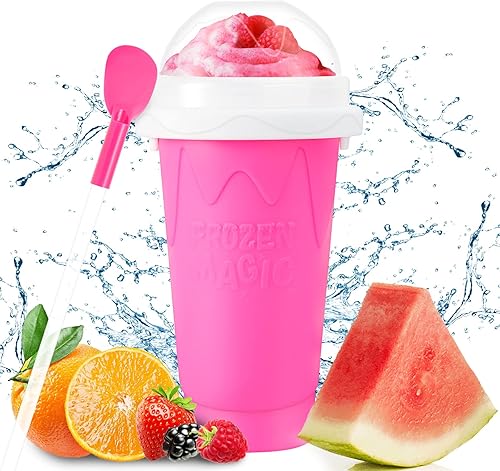 Slushy Cup - Taza para hacer granizados taza mágica de congelación rápida taza para exprimir de doble capa para niños adultos y familiares batido de