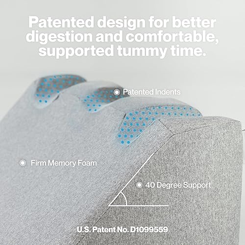 Miniatura 6 de Vonu Burplee - Soporte de lactancia para bebé, alivio de eructos, gases y reflujo, soporte para el tiempo boca abajo para fortalecer la fuerza del