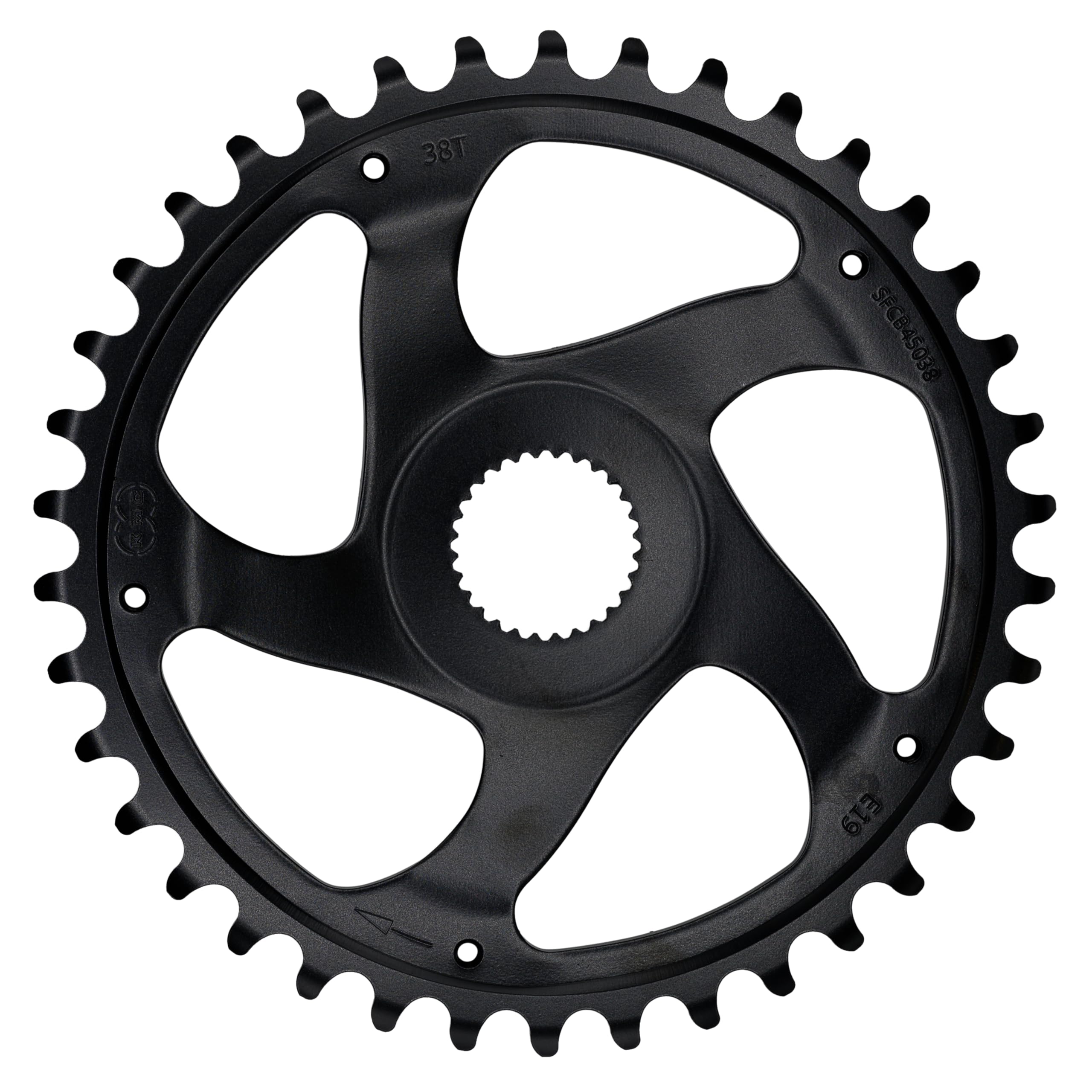 KMC KMC Super Narrow Chainring Compatible with Bosch Gen 4 e-Bike Motors Chainring, Black, 38T, Chainline 50.0mm
