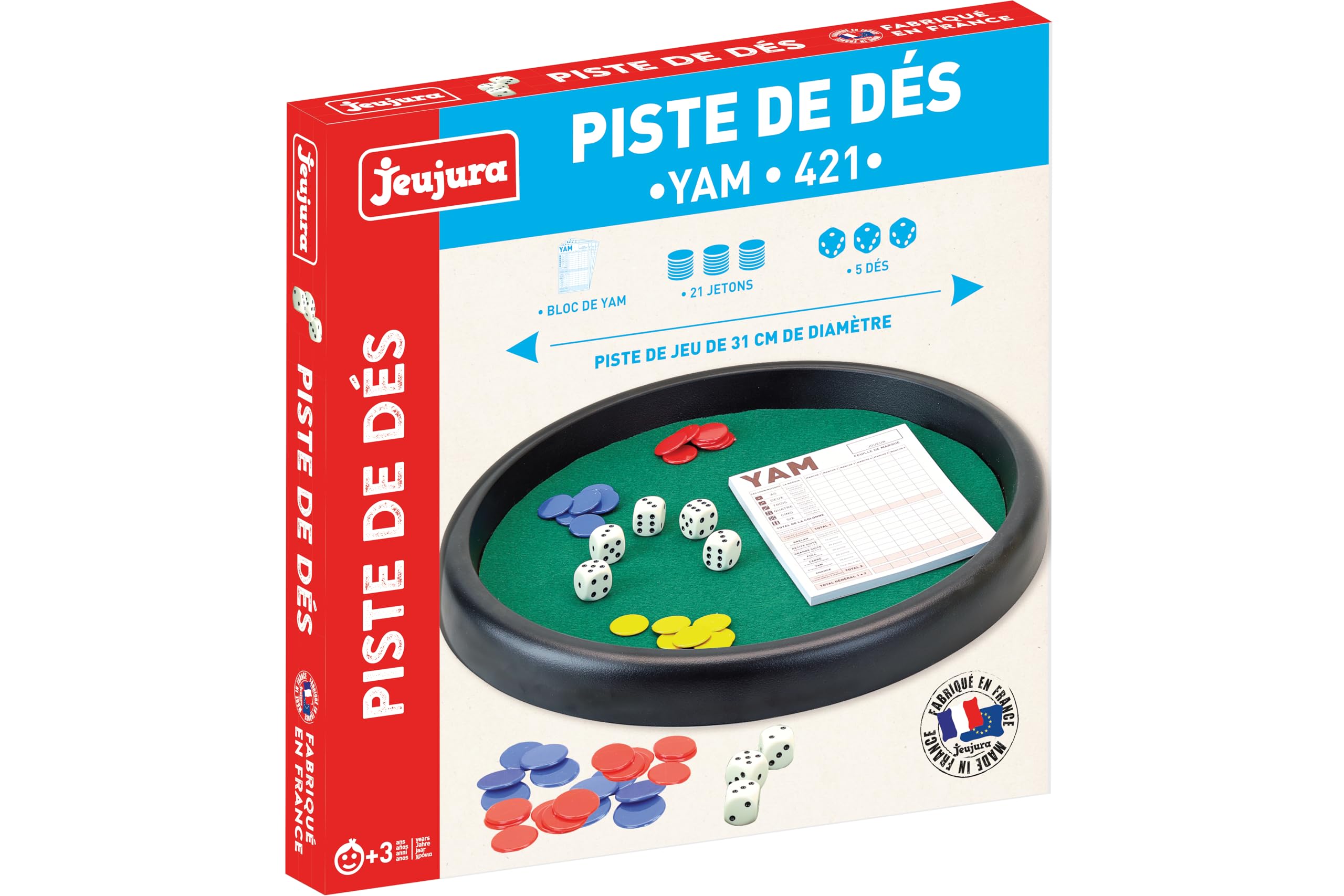 Jeujura - Des-Yam-421-Diameter 31 cm Skill Games, Multicoloured (J8154)