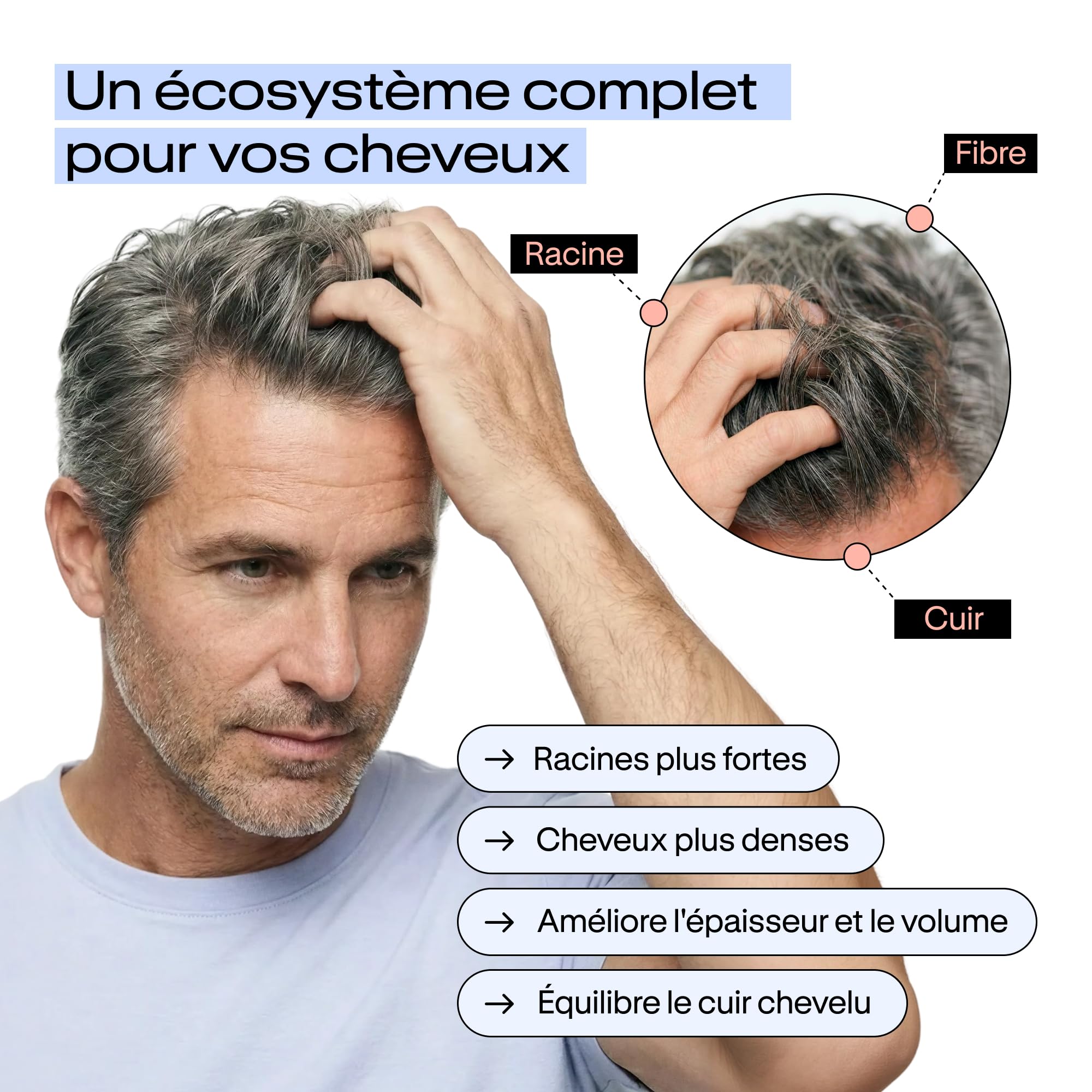 Hair Density Anti-chute Cheveux | Biotine, Saw Palmetto, Kératine, Zinc | 150 gélules | 5 mois | Avec Cystéine, Sélénium et Cuivre | Croissance des cheveux, Freine la chute des cheveux Femme et Homme
