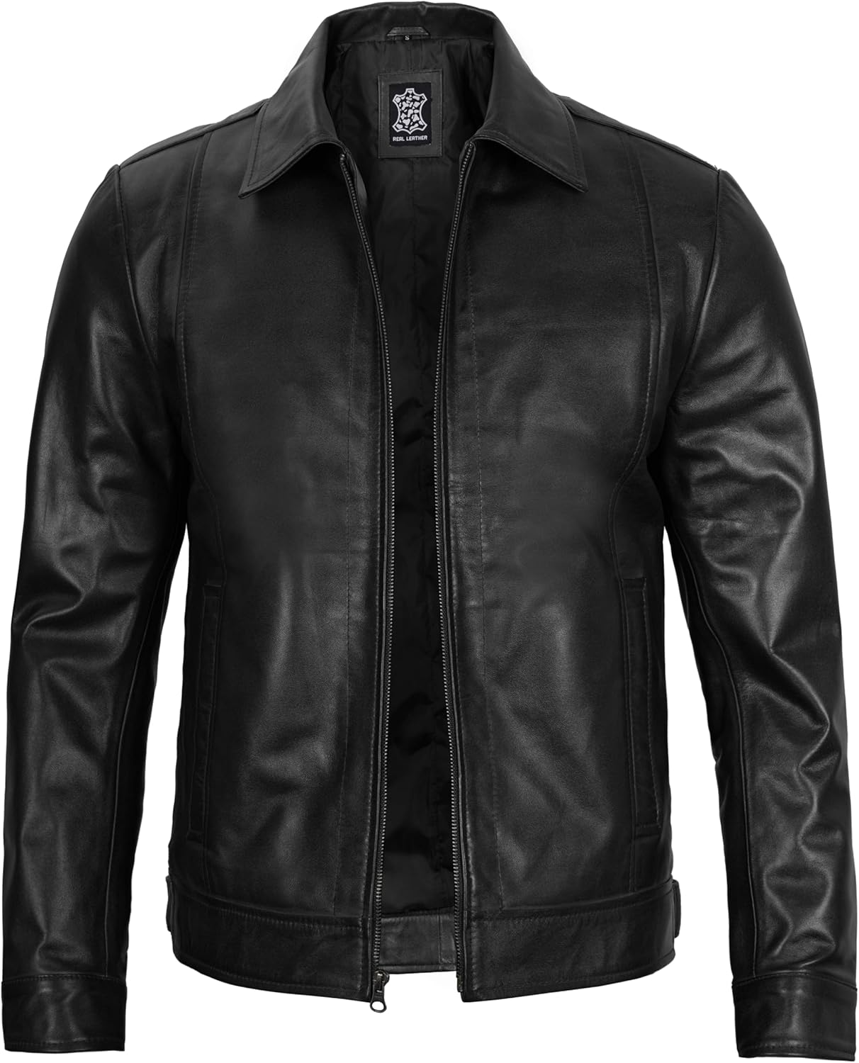 Brown Leather Jacket Men - Black Real Lambskin Mens Leather Jacket