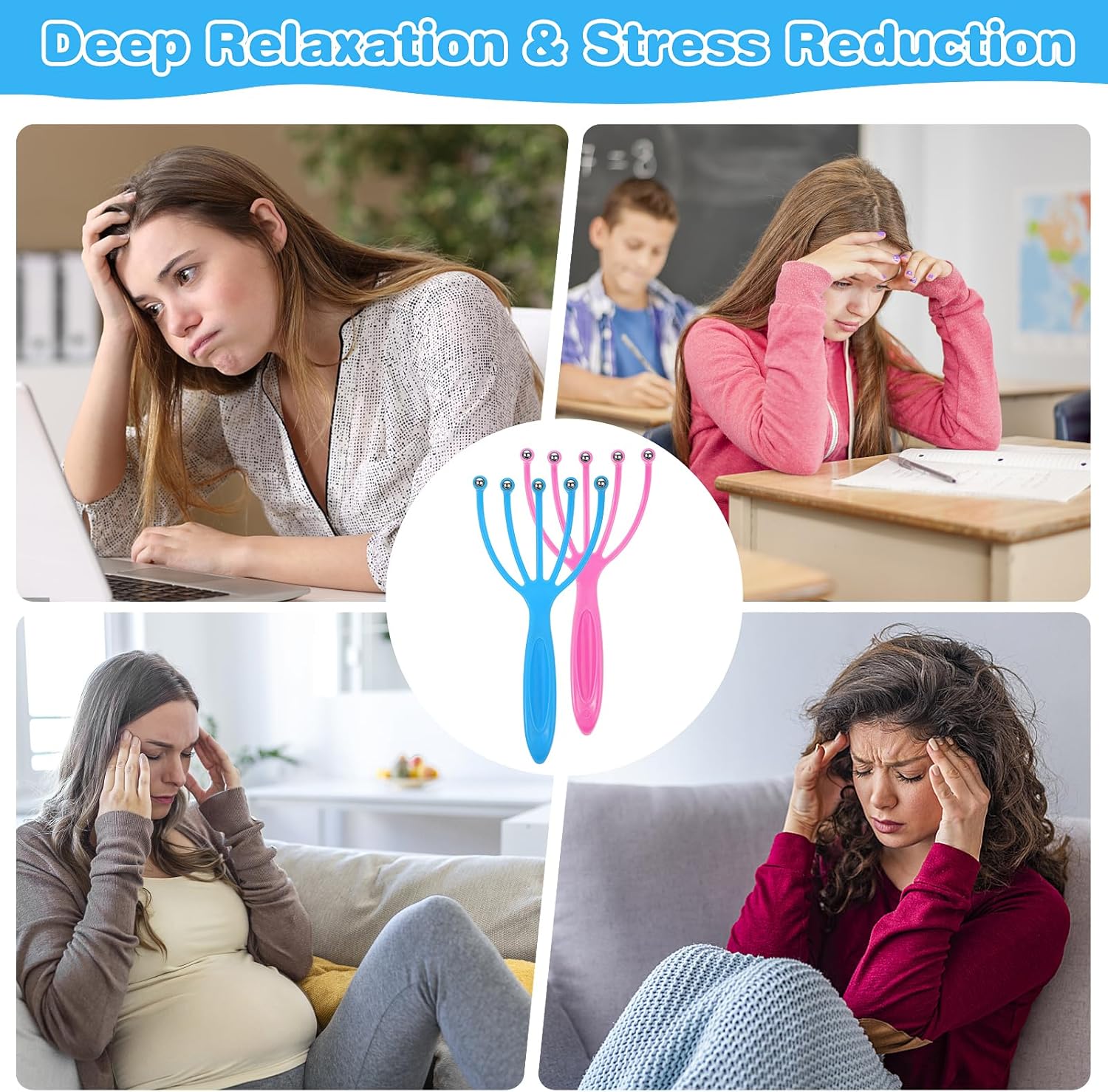 Aster garras masajeadoras de cuero cabelludo, masajeador de