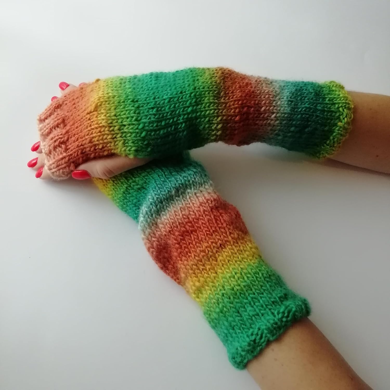 Mittens Soft Warm Fingerless Gloves Women Cozy Winter Cable Knit Hand Warmers Hand Knitted Cold Weather, Typing, Texting
