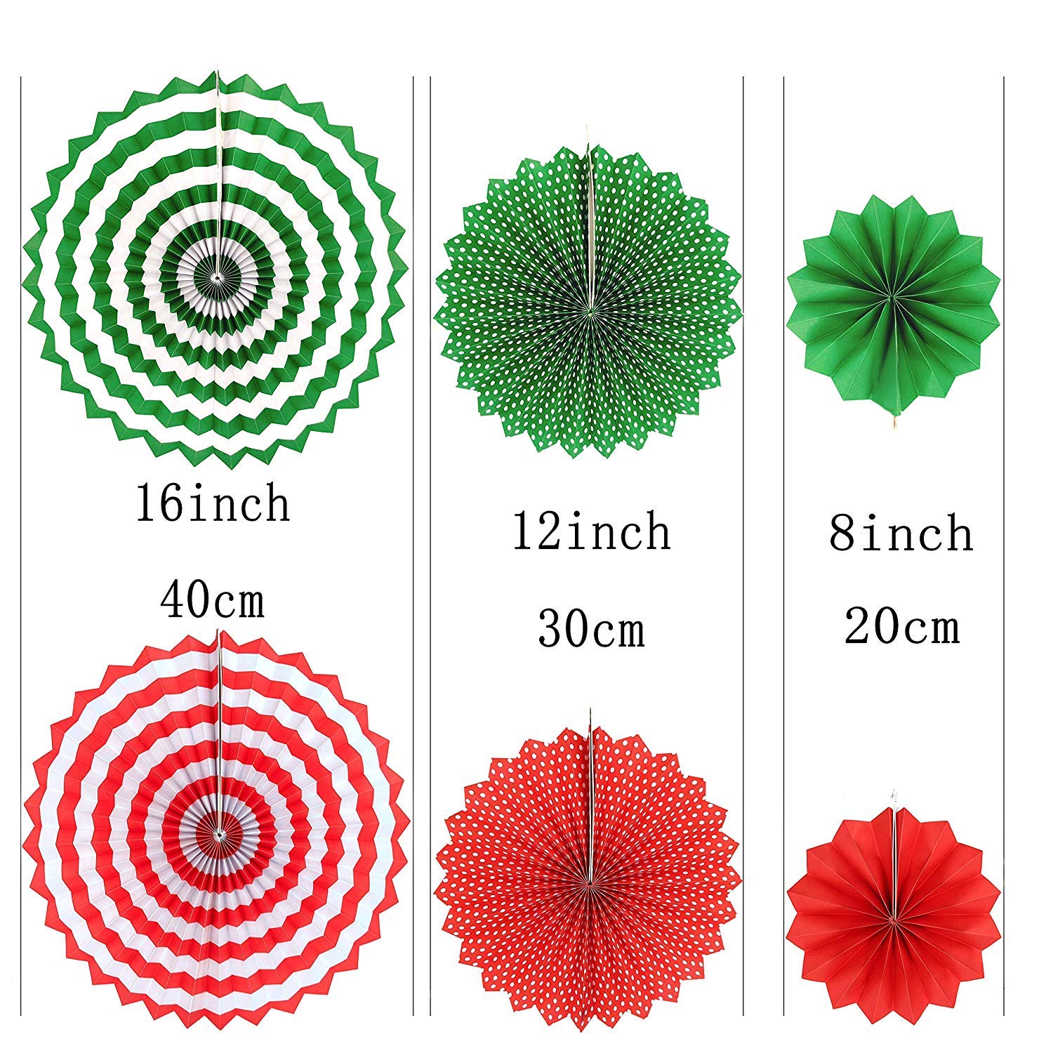 zorpia Hanging Party Decorations Set Tissue Paper Fan Paper Pom Poms Flowers and Honeycomb Ball for Christmas Wedding Engagement Graduation Party Decor Green Red Kit