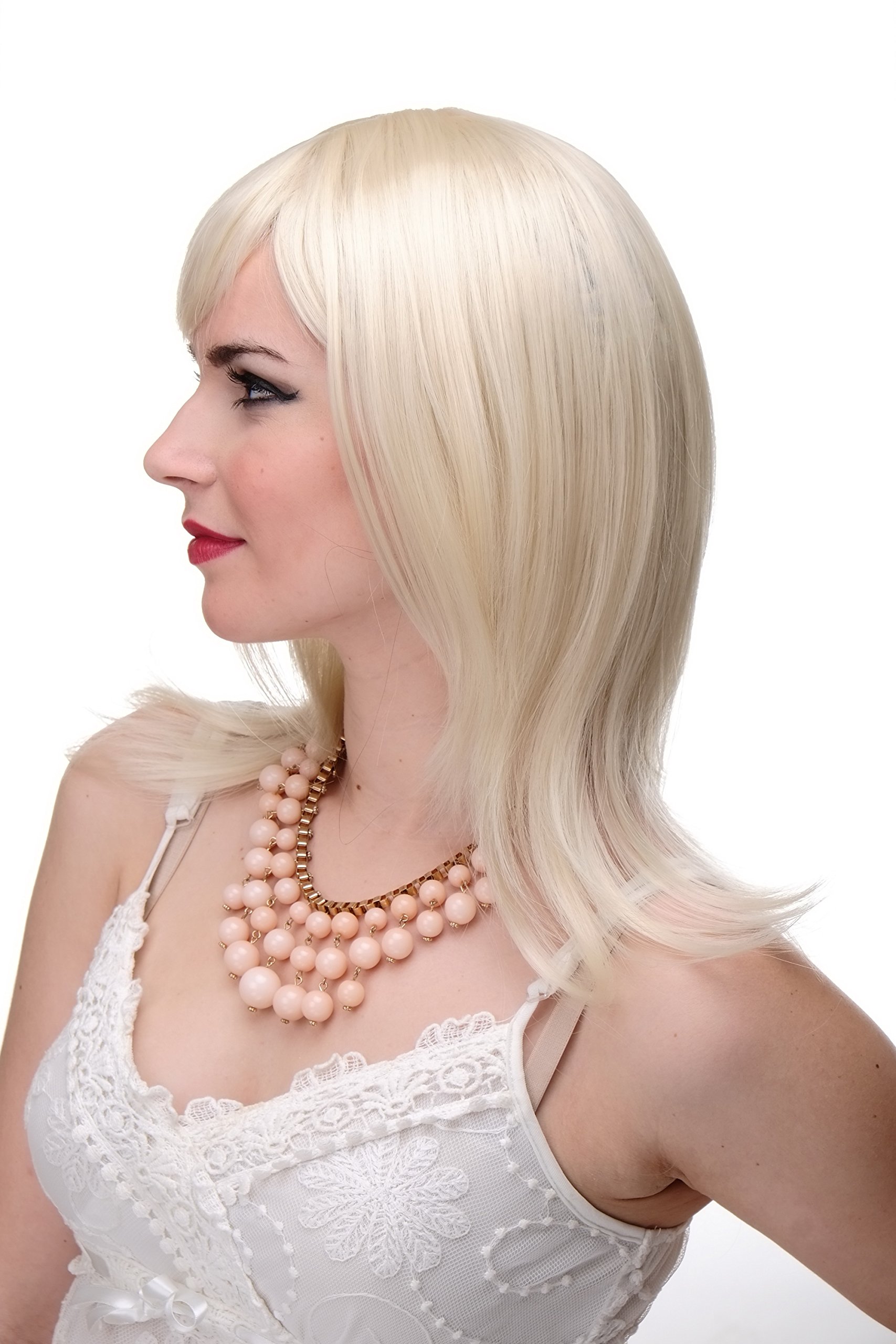 WIG ME UP 3003-303/220 Lady Quality Wig long medium length naugthy long bangs (can part to side) straight layered bright gold blond mix approx 19,5inch - Image 2