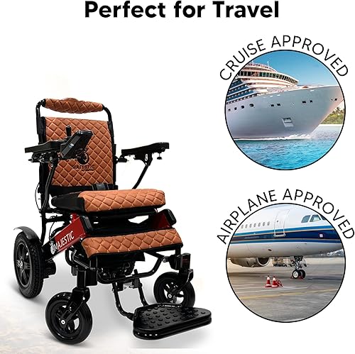Vista 22 de Silla de ruedas eléctrica plegable de largo alcance 2021, silla de ruedas eléctrica, aprobada por aerolínea, resistente, motorizada por movilidad