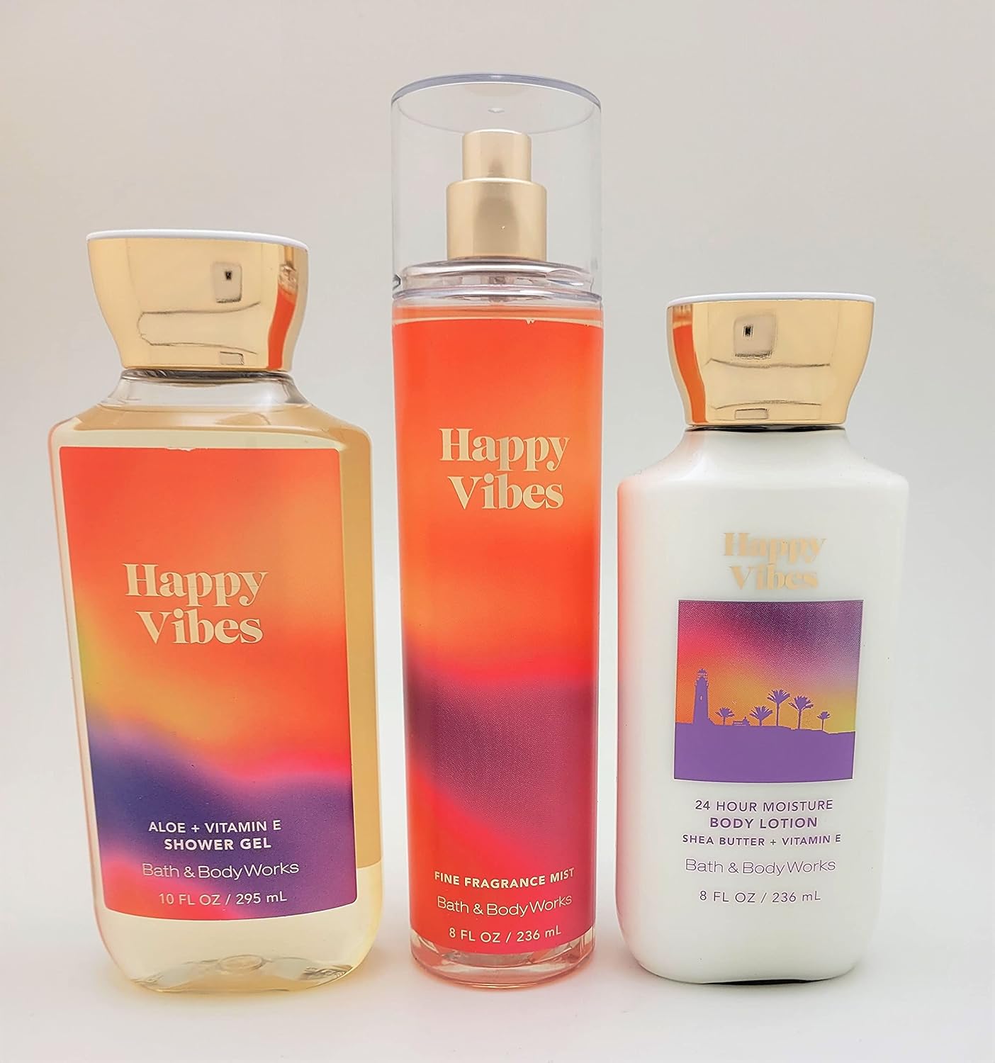 Bath & Body Works Happy Vibes 3 pc Bundle Trio