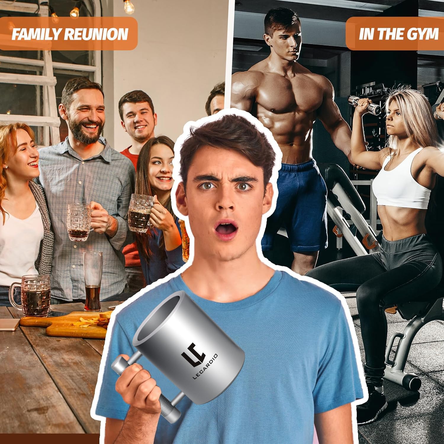 Schwere Tasse 22LB 13 oz – Bierbecher | Fitness-Trinkflasche | Robustes Hantelscheiben-Design | Geschenk für Fitness, Workout und Bierliebhaber