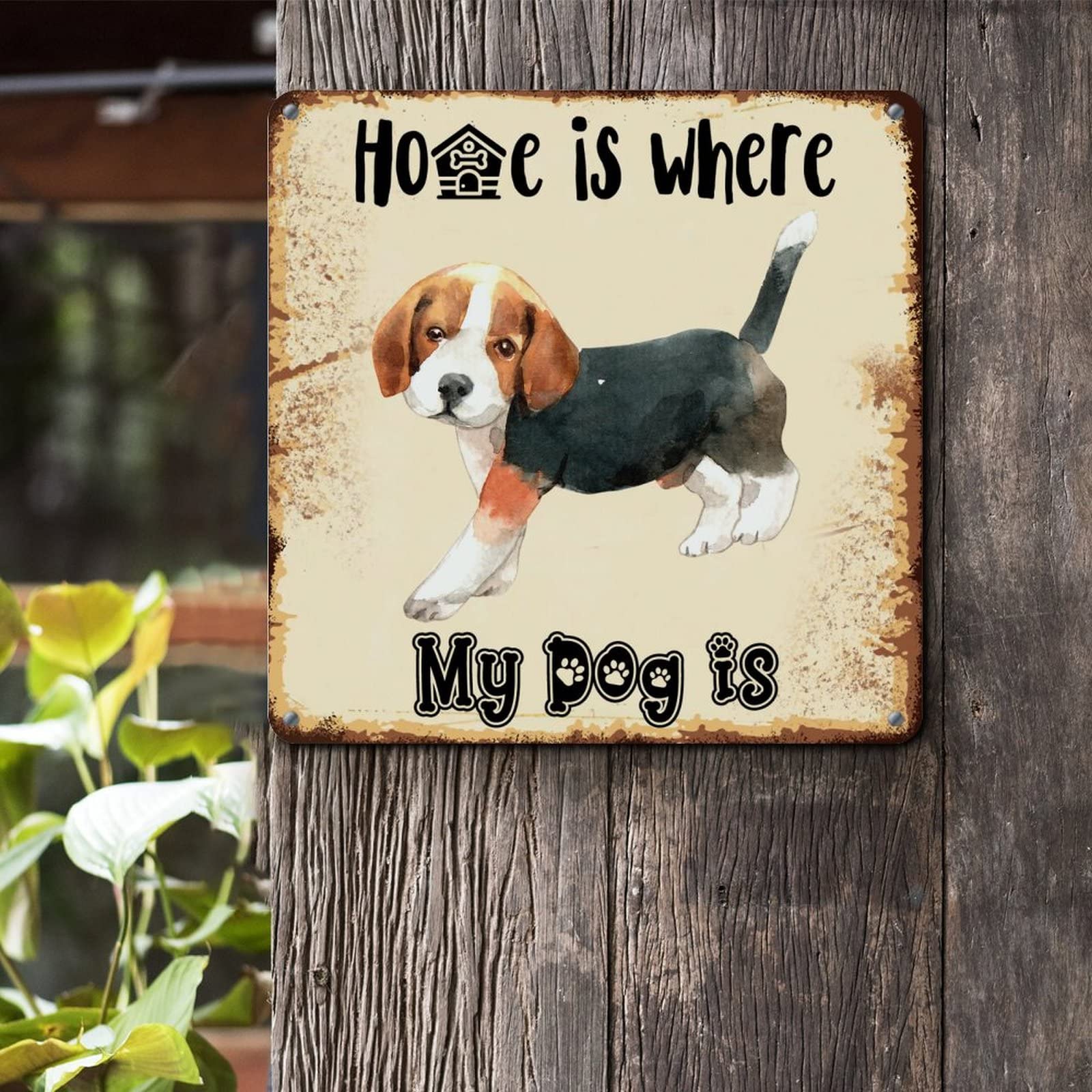 Metallschild „Life Is Better With Dogs“ – Wanddekoration Mit Französischer Bulldogge, Rustikal, Persönliches Geschenk