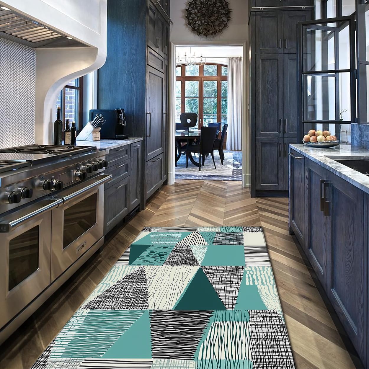 Tapis géométriques lavables antidérapants pour sécuriser les enfants