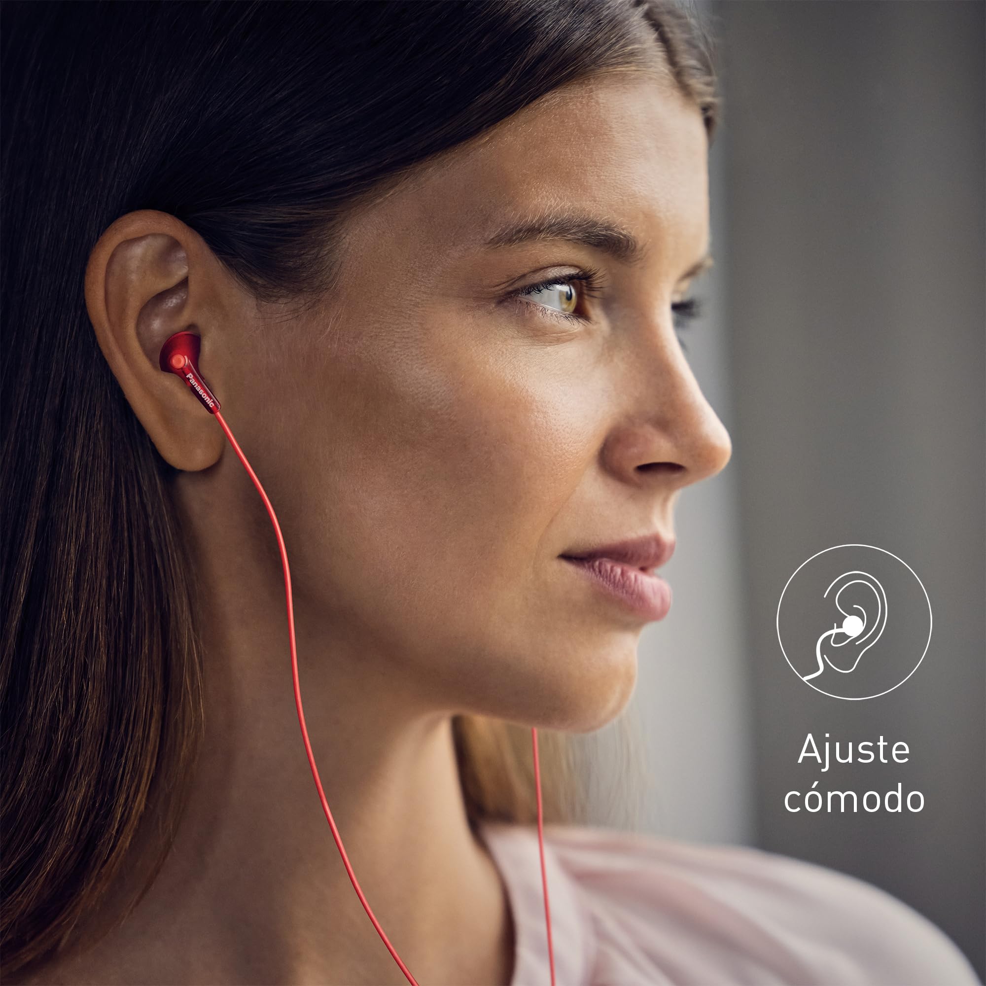 Auriculares Intrauditivos Panasonic RP-HJE125/ Jack 3.5/ Rojos