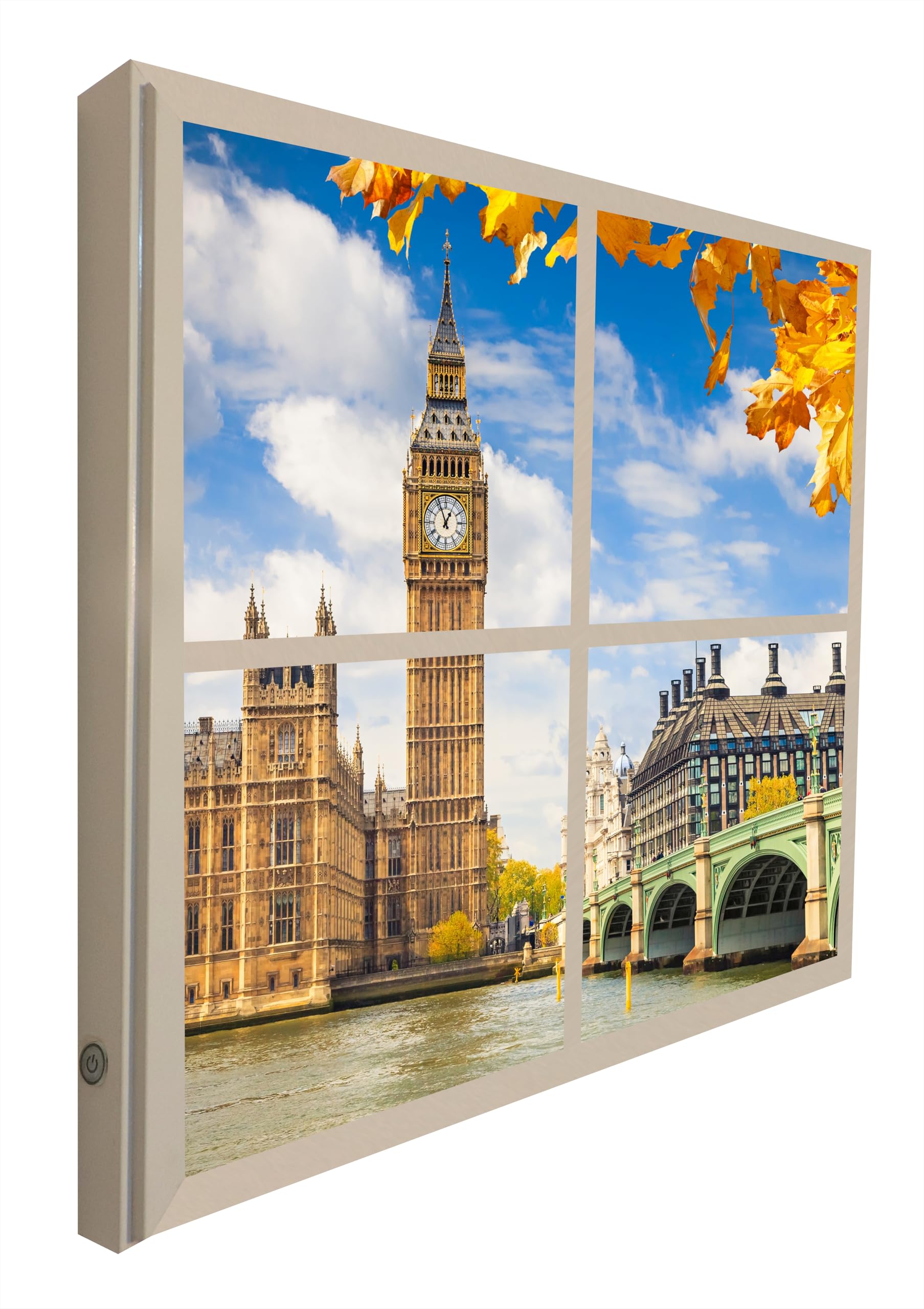 Fausse fenêtre lumineuse LED Big Ben pour une déco de salon moderne et lumineuse