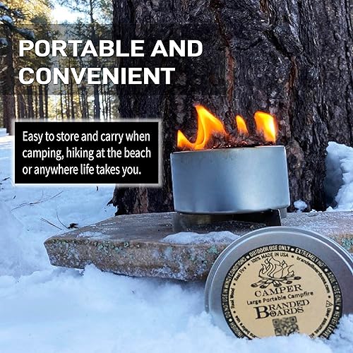 Miniatura 5 de Branded Boards  Made in USA  Portable Mini Bonfire Campfire in a Can  Reusable & up to 5 Hours of Burn Time  Picnics Parties S'Mores Gifts Bushcraft