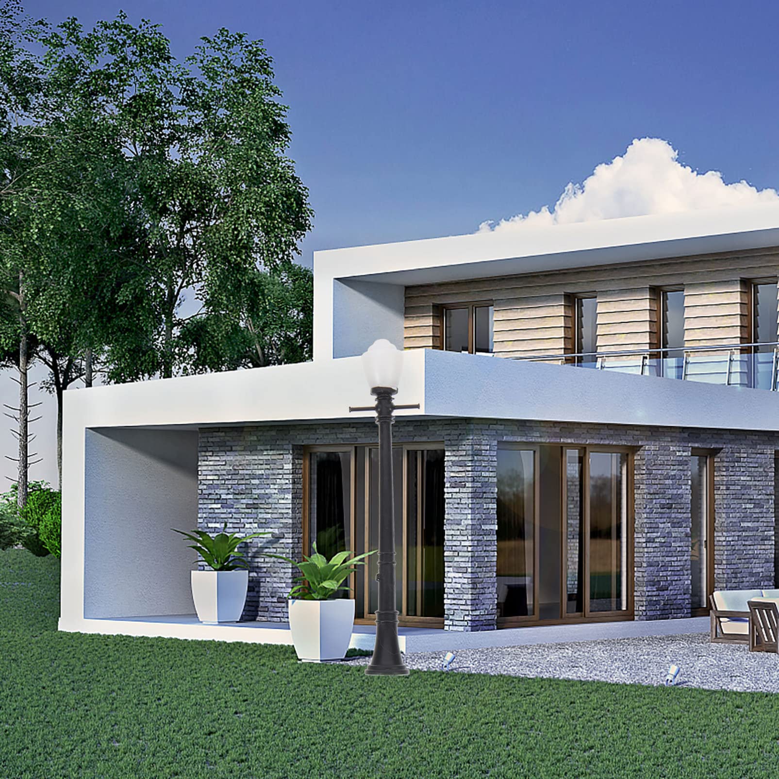 CIMAXIC 10pcs Miniature Garden Street Light Models Model Mini Lamps for Landscape Dec