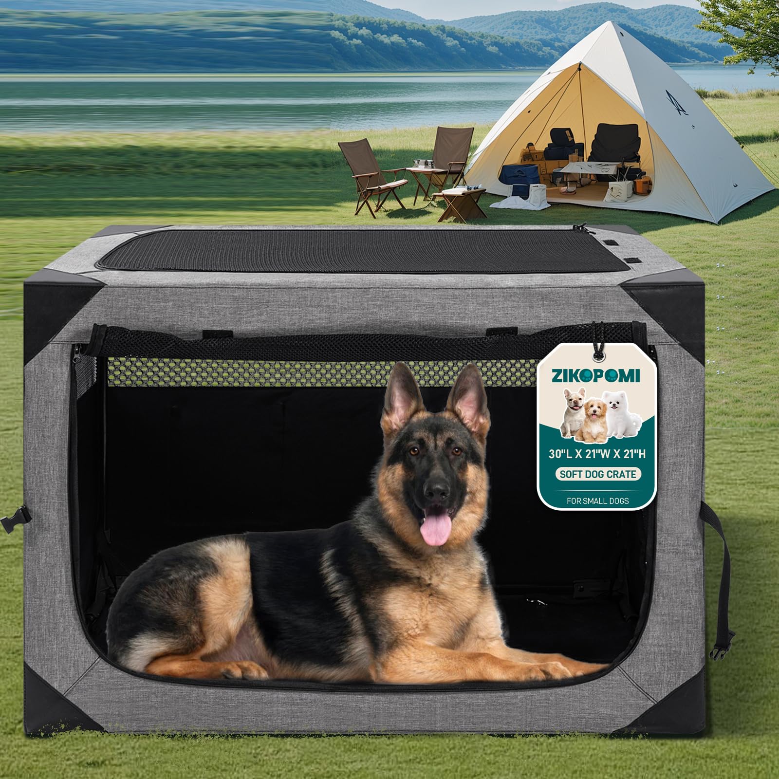 Photo 1 of Zikopomi 36 Inch Portable Soft Foldable Dog Crate