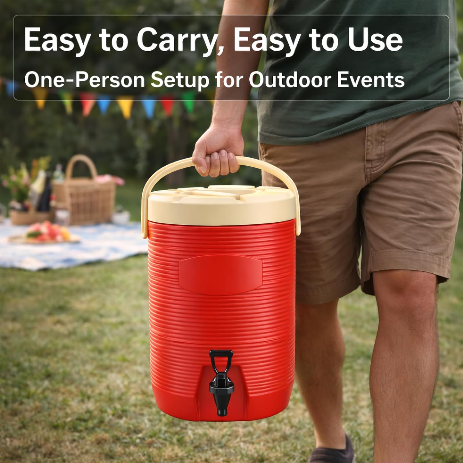 4.5 Gallon Insulated Drink Dispenser with Faucet – Large Capacity Beverage Server for Parties, BBQs, Events & Outdoor Gatherings - Image 5