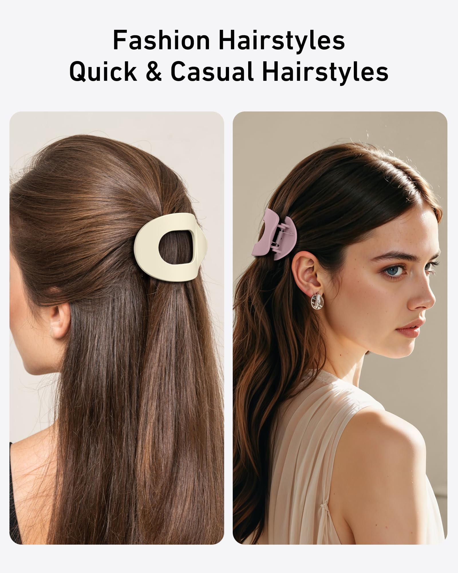 Paquete de 6 pinzas elegantes para el cabello para mujer, pinzas antideslizantes duraderas para cabello grueso y fino, ligero y elegante, perfecto para el estilo diario, fiestas y ocasiones 6