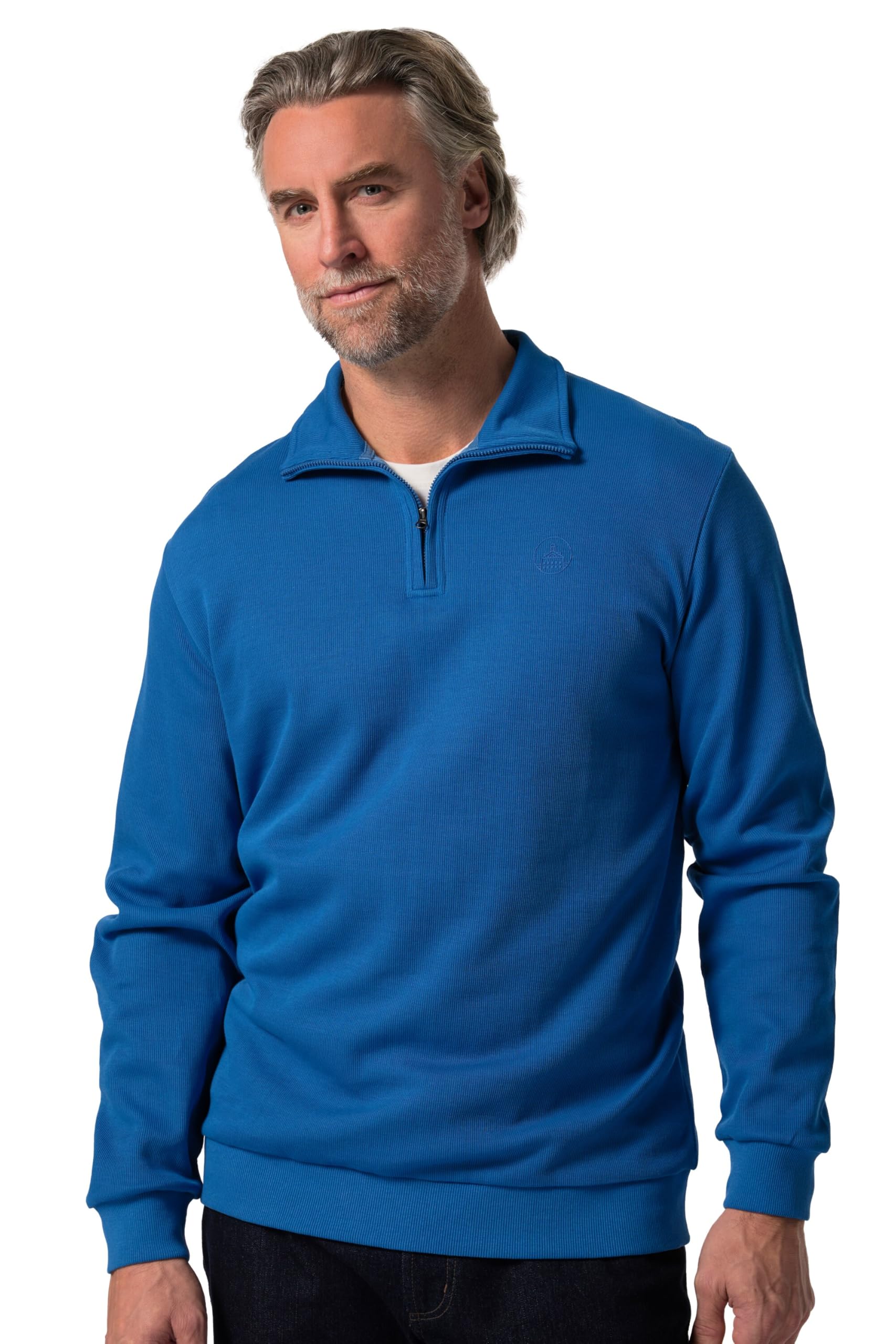 Boston Park Herren große Größen Übergrößen Menswear L-8XL Sweat-Troyer, RIPP-Qualität, Zippkragen 835776