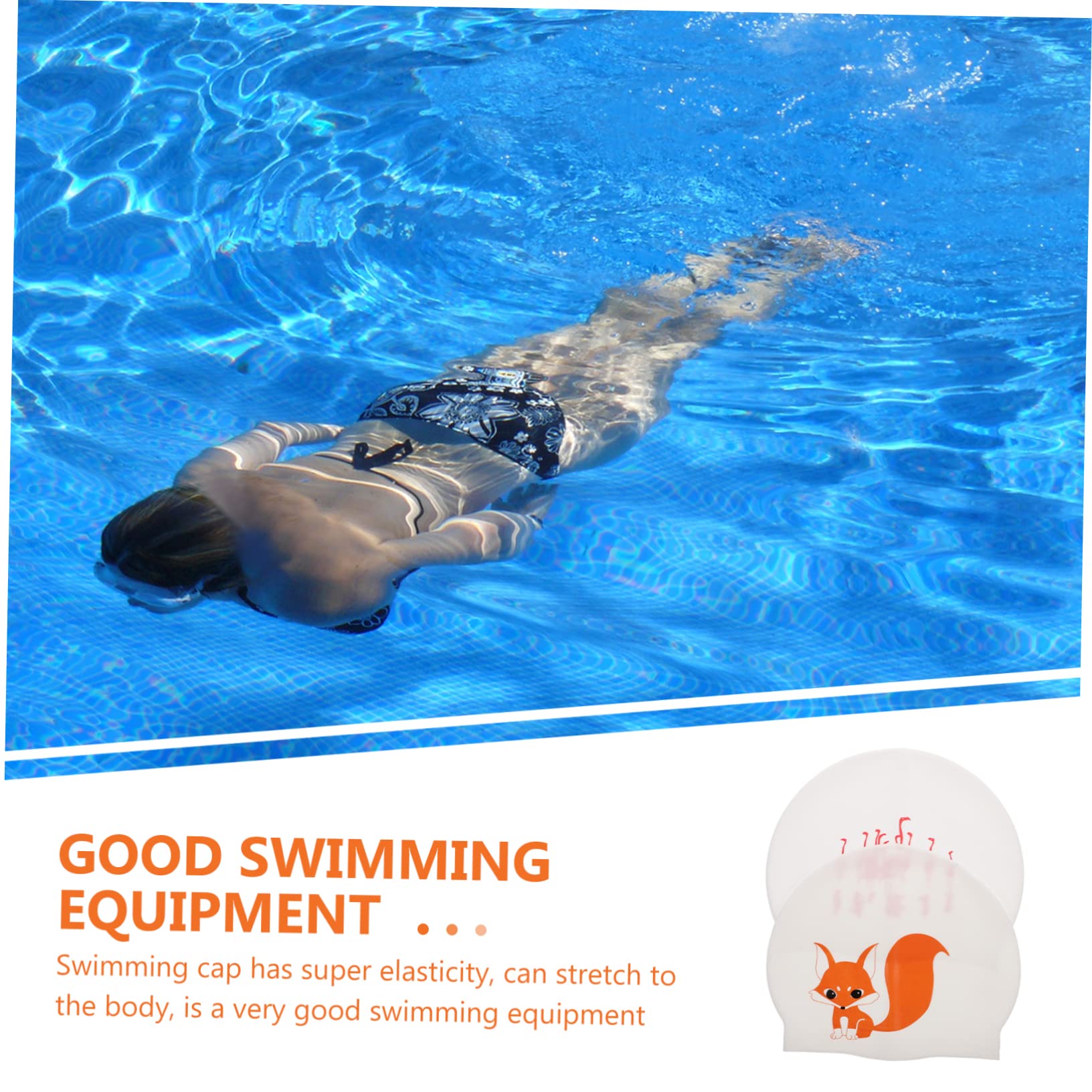BESPORTBLE Bonnet De Bain en Silicone Chapeau De pour Enfants Bonnet De Enfant Chapeau De Natation Bonnet De Bain Extensible Bonnet De Bain Confortable Gel De Silice