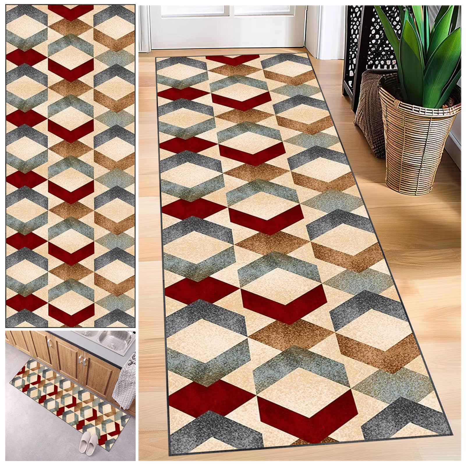 Tapis de couloir étroit pour protéger et décorer les sols de la buanderie
