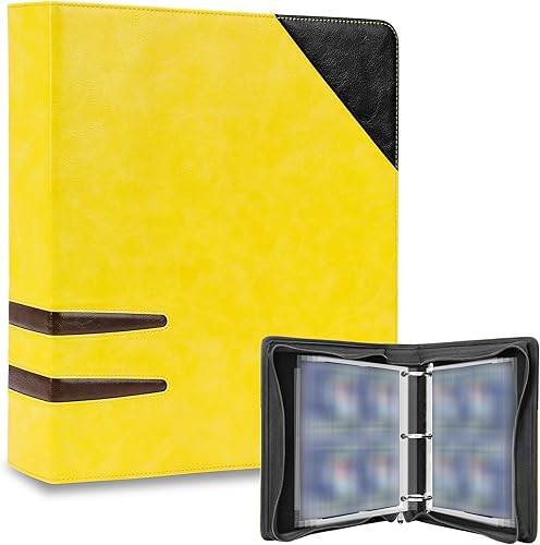 Carpeta de tarjetas coleccionables de 9 bolsillos, álbum de coleccionista de tarjetas para 1080 tarjetas con 60 fundas incluidas, compatible con