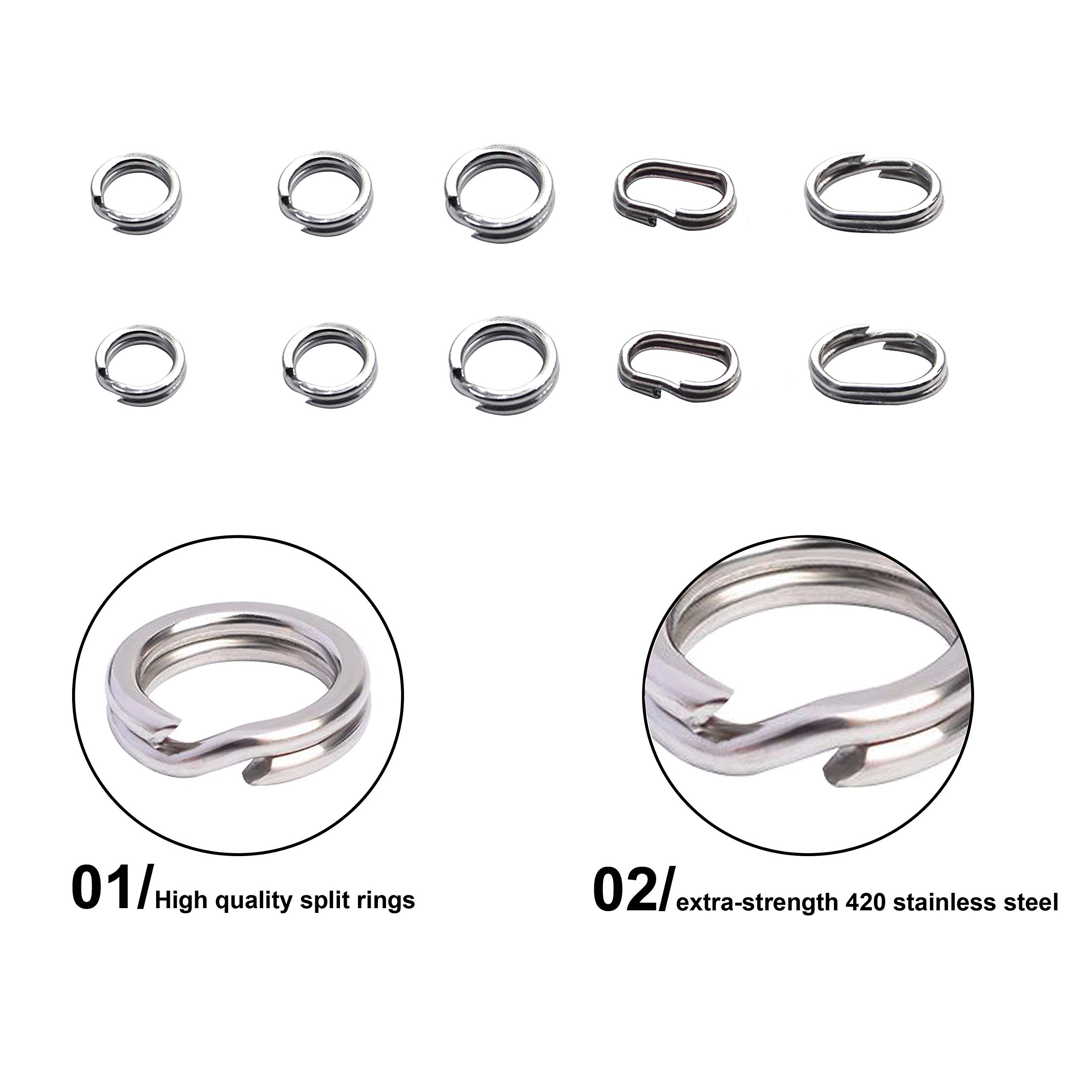 Emerillon Peche Carpe 100 Émerillons De Pêche En Acier Inoxydable | Connecteurs Pour Ligne - Pêche Mer Et Eau Douce Plomb 4.5 Mm Pour Carabine à Plomb