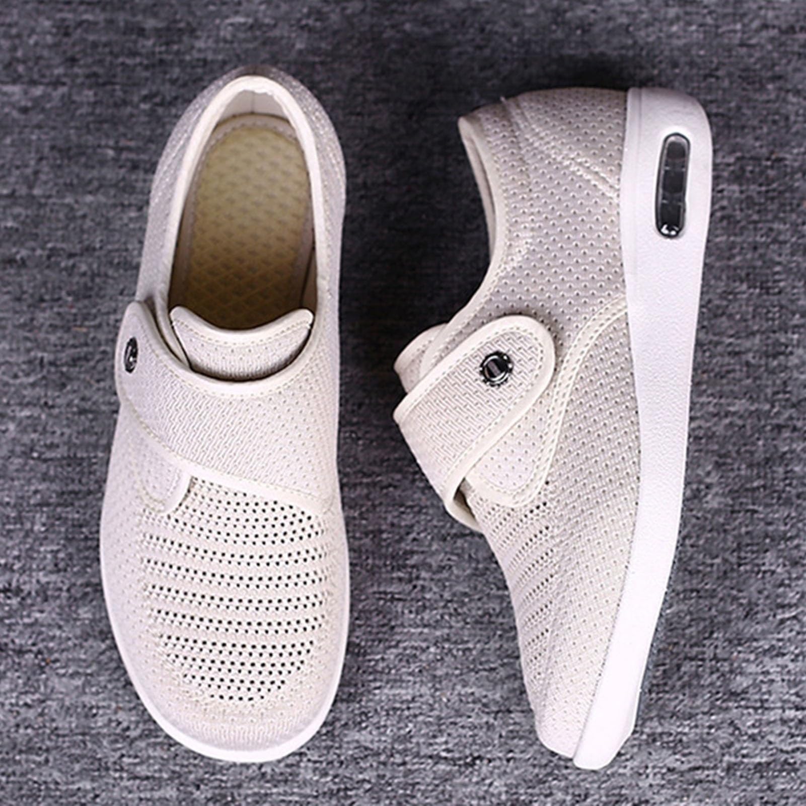 Damskie Bardzo Szeroki Buty z Obrzękiem Cukrzycowym,Wygodny Regulowane Zamknięcie Kapcie dla Diabetyków Męskie,Lekki Oddychający Haluksy Cukrzycowy Buty dla Osób Starszych