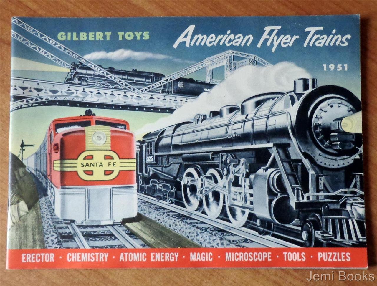 Gilbert Toys American Flyer Trains 1951 Catalog Erector Chemistry