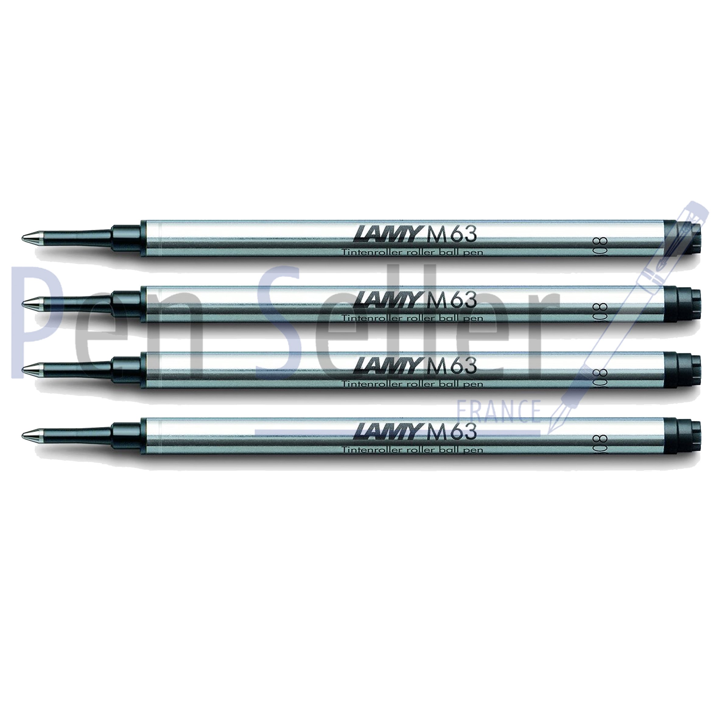 Lamy: Rollerball grote vulling M63: kleur: zwart, lijnbreedte: M, set van 4