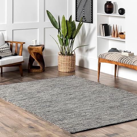 The Knitted Co. Hand-Woven Cotton Area Rug for a nursery floor