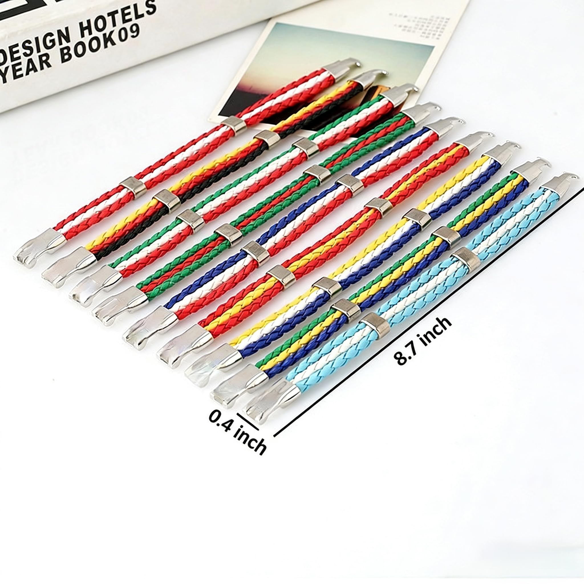 Bracelet en cuir tissé pour fans de football, bracelet en cuir PU avec fermeture en alliage d'acier, bracelet de soutien de l'équipe nationale, bijoux pour adultes, hommes et femmes