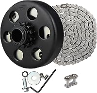 Vista 4 de FDJ Minibike Go Kart Clutch 5/8 Bore 12 dientes con 35 cadenas embrague centrífugo de 5/8 pulgadas y juego de cadena para mini bicicleta cortacésped