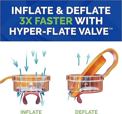 Miniatura 5 de Kelsyus Silla flotante de alta calidad con inflado rápido, silla reclinable inflable, flotador para lago y piscina para adultos con soporte para