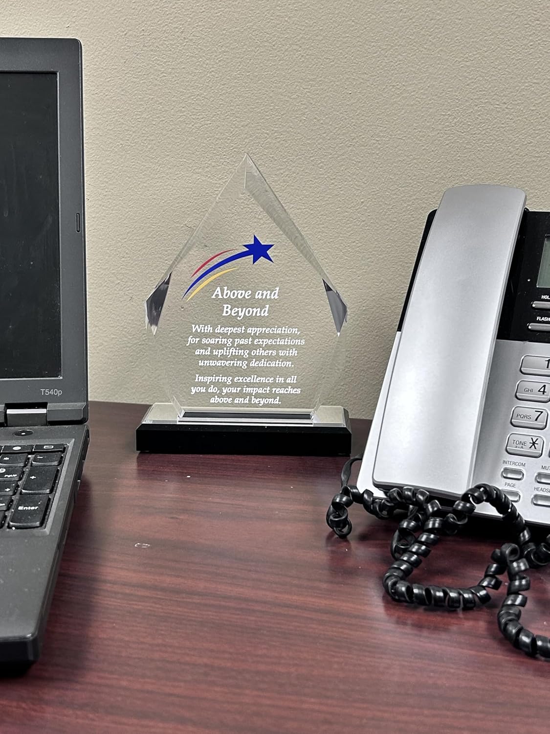 Honor Success in Style with one of Our Various Premium 7.25" Acrylic Trophy Awards Each Featuring a Distinct Sentiment Perfect for Honoring Those who Truly Stand Out