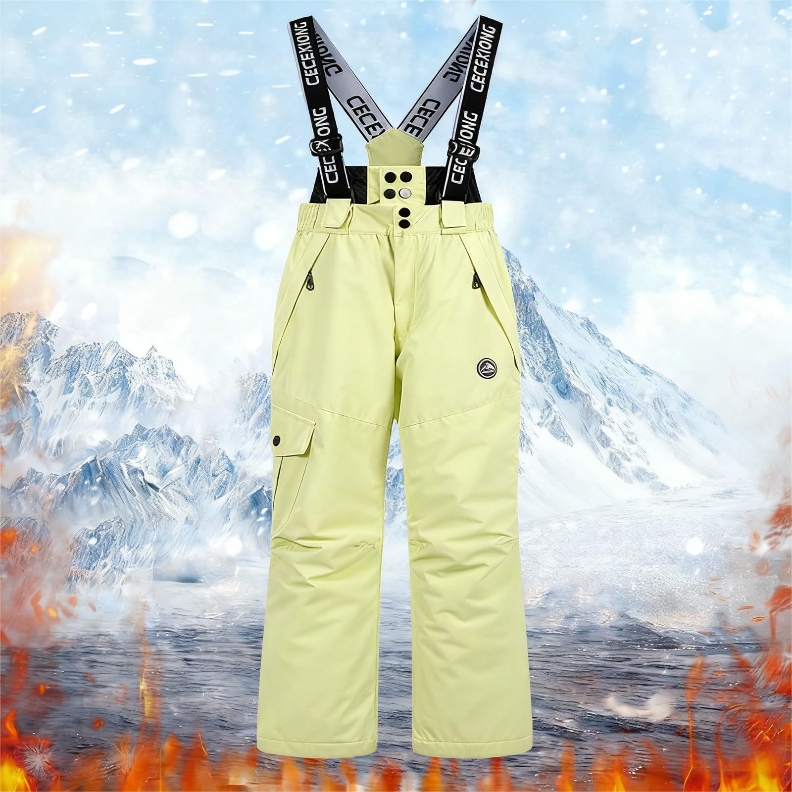 Generisch Schneehose Kinder: Skihose Jungen Wasserdicht Winterhose Thermo Snowboardhose Große Größen Skitourenhose Lang Skianzug Schneeoverall