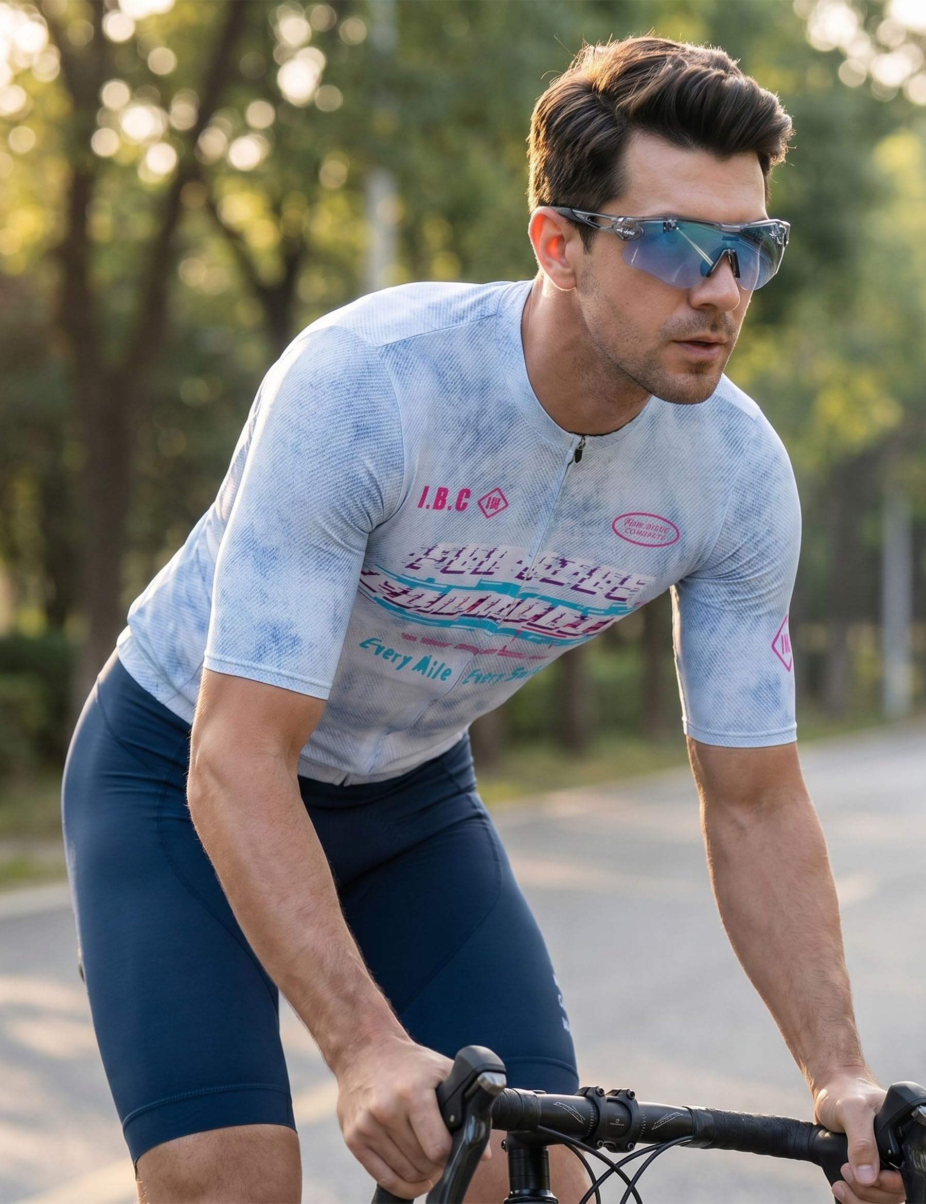 INBIKE Maillot de Cyclisme Hommes T-Shirt Vélo d'été à Manches Courtes pour Homme Haut de Sport Serré Respirants et Absorbants