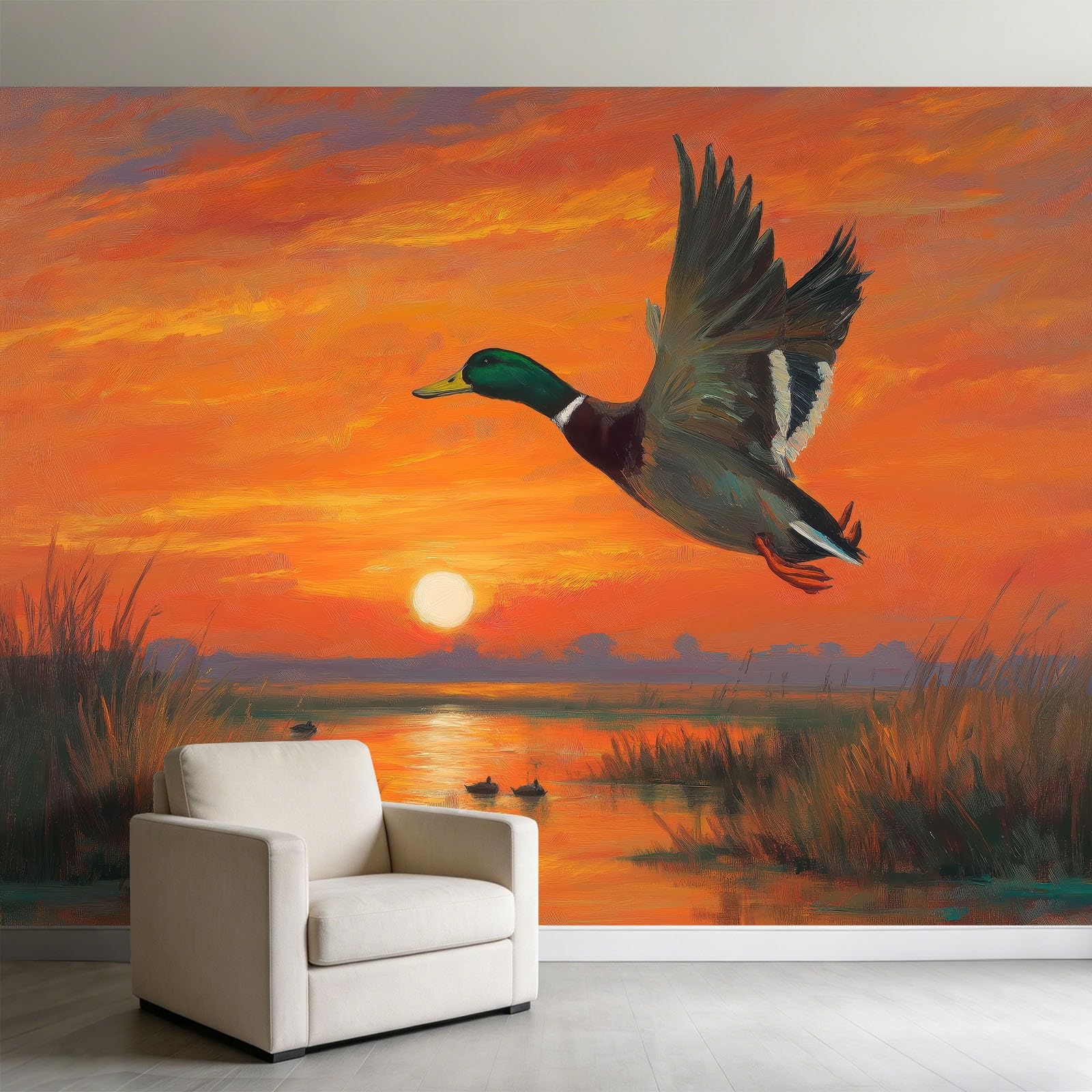 Papier peint intissé panoramique paysage lac et poster géant nature