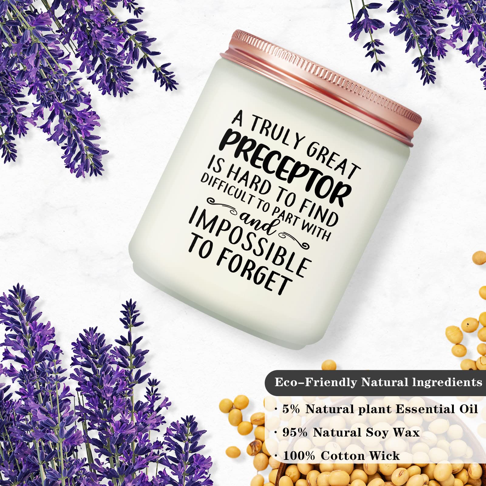 Maybeone Preceptor Gifts Nursing - A Truly Great Preceptors is Hard to Find - Thank You, Christmas Nurse Preceptor Gifts for Women - Lavender Scented Candle