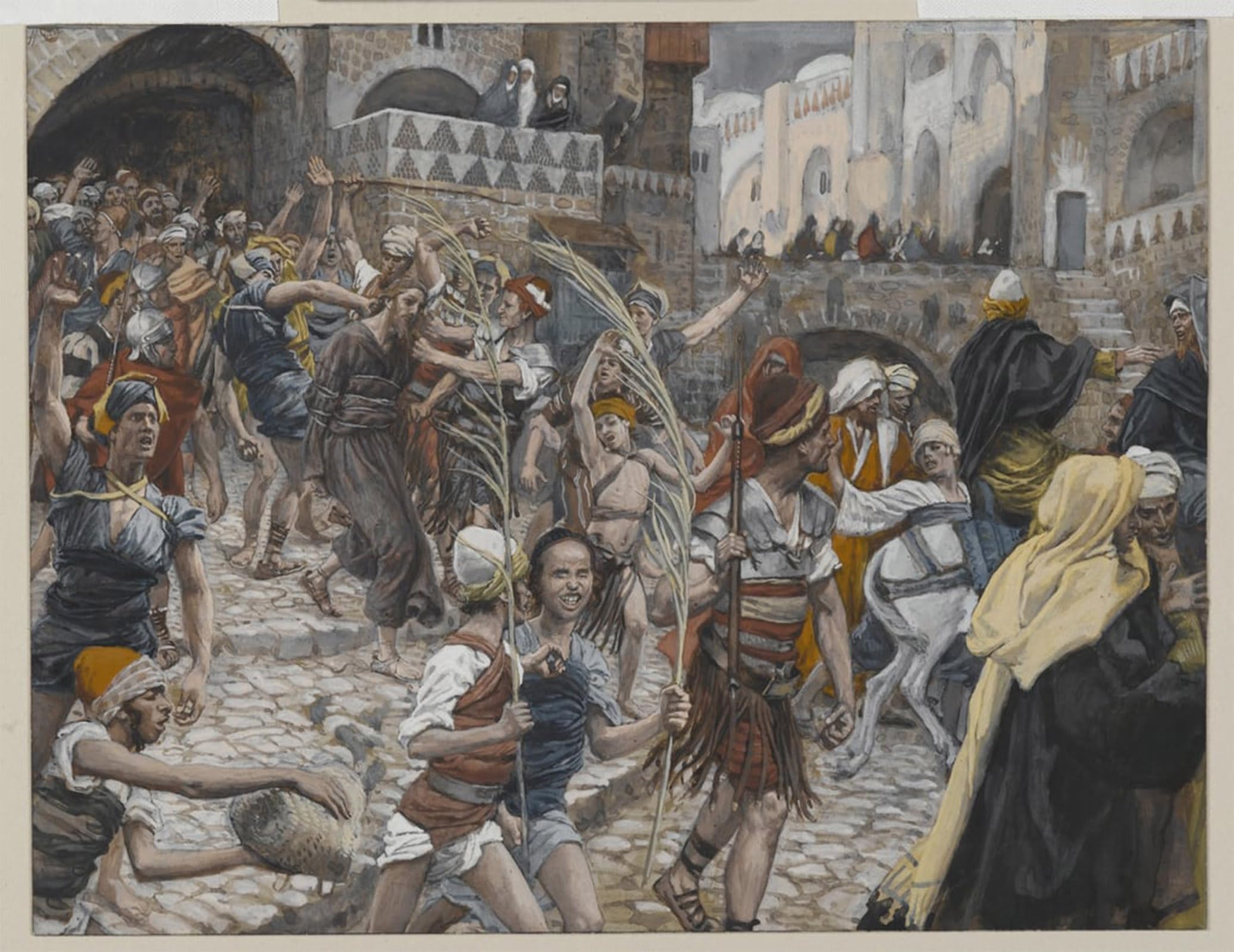 POSTERIIk Vintage Print Pop Art Landscape Artwork Jesus Led From Caiaphas to Pilate by Jacques Art Prints for Office Home Decor 60x90cm