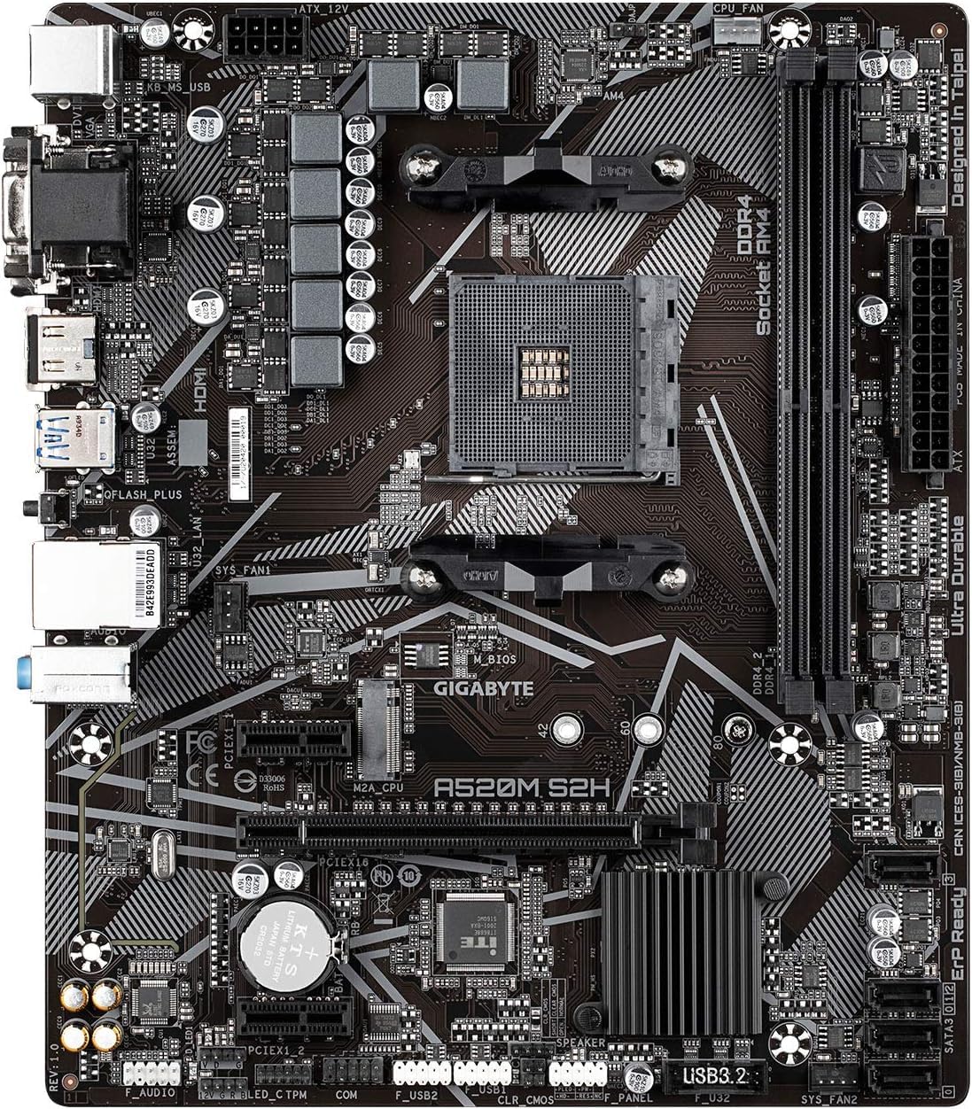 Amazon.co.jp: マイクロセンターAMD 5500プロセッサ、ギガバイトA520M