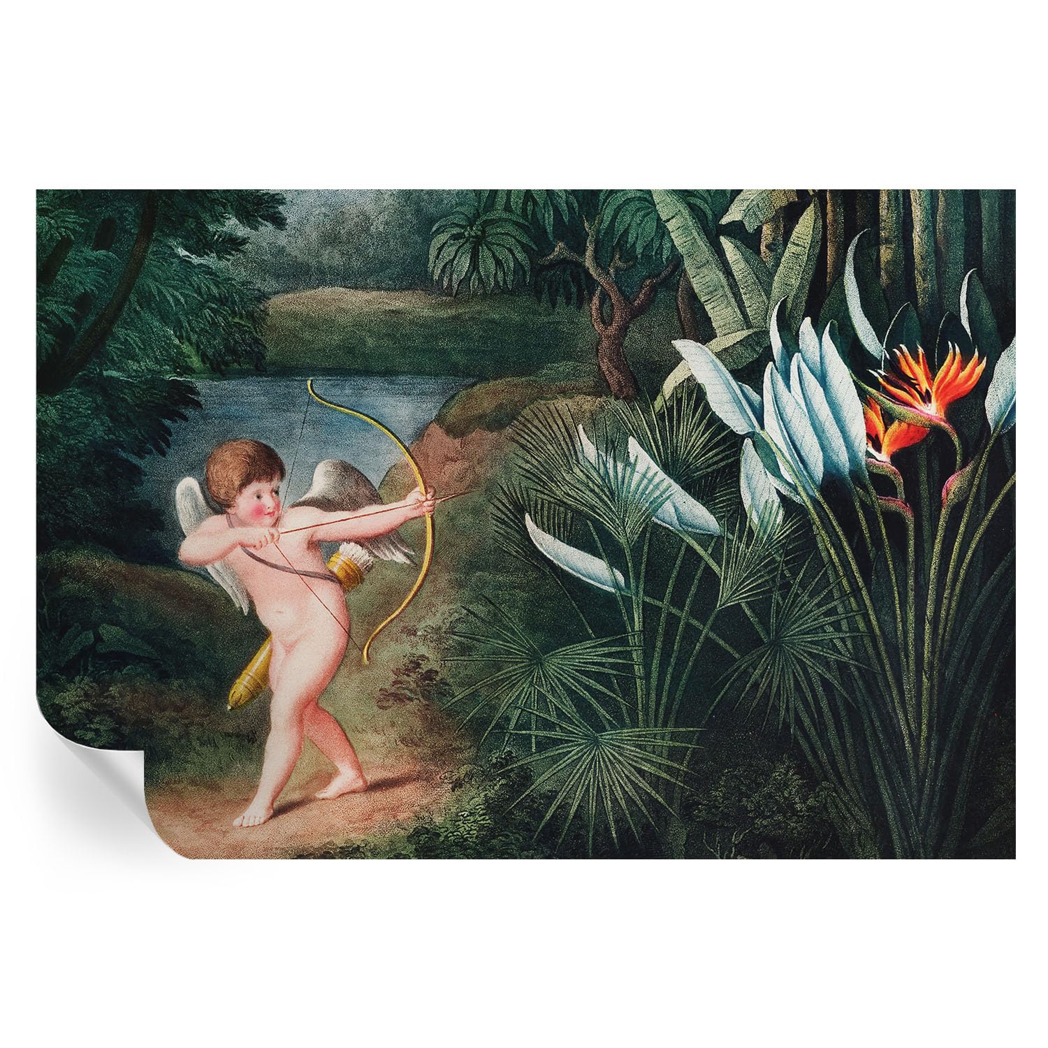 Revestimiento de pared adhesivo Cupido 152x104 cm para decoración fácil