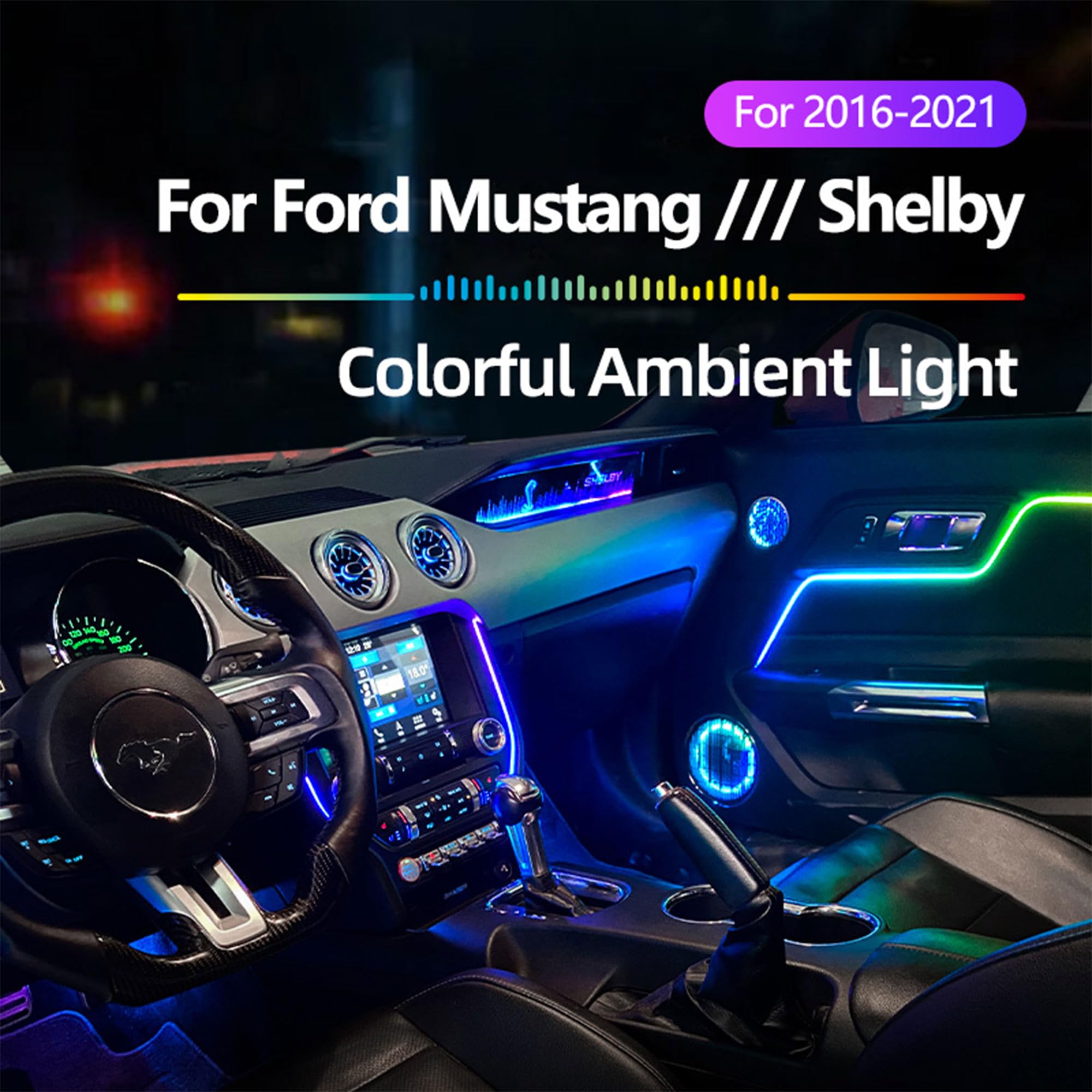 Amazon.com: Interior Car LED Ambient Lighting Kit for Ford Shelby  