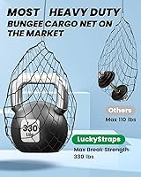 Vista 3 de Red de carga elástica de servicio más pesado para caja de camioneta pickup - 4' x 6' se estira hasta 8' x 12' - Malla elástica de látex pequeña
