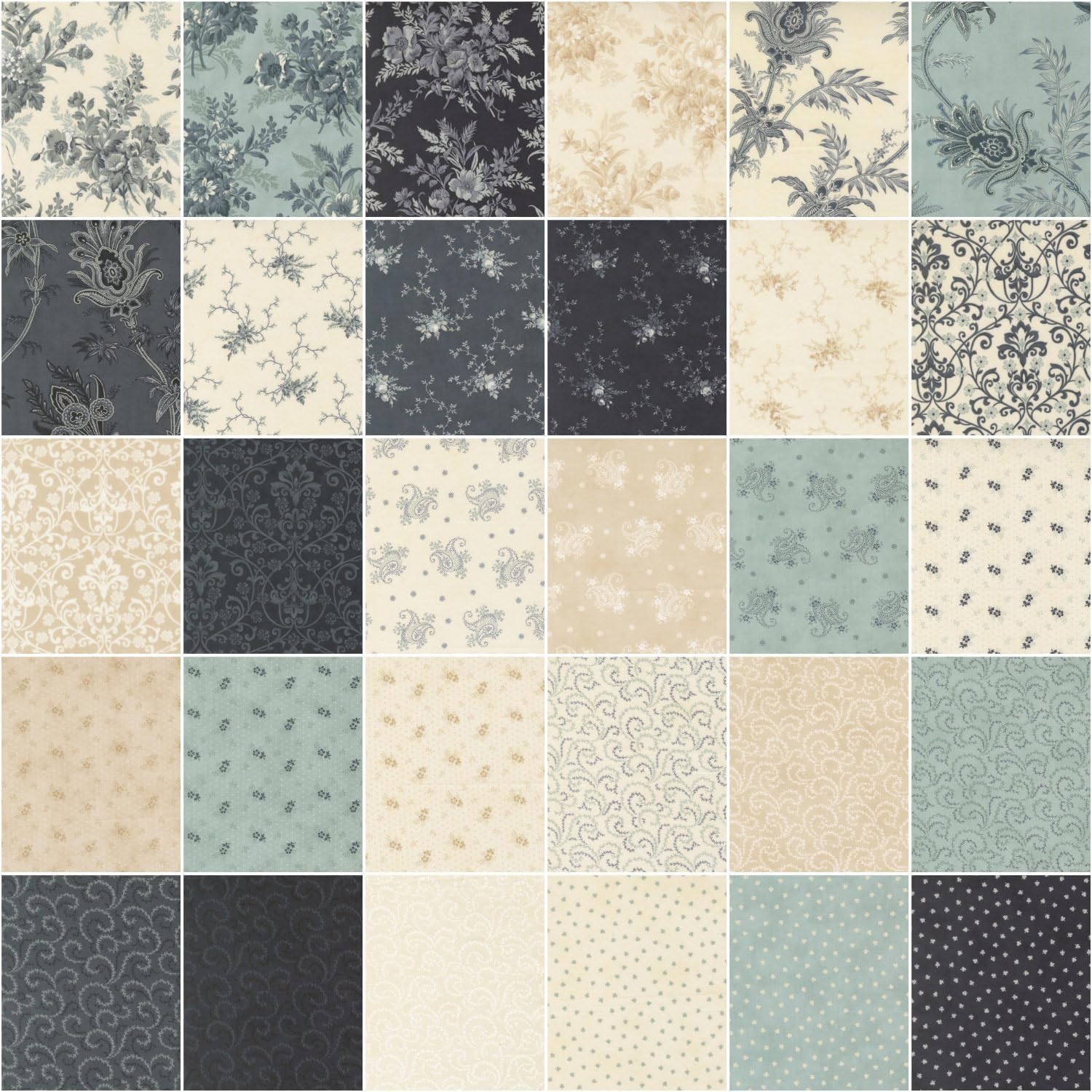 Breathtaking Blues Charm Pack by 3 Sisters