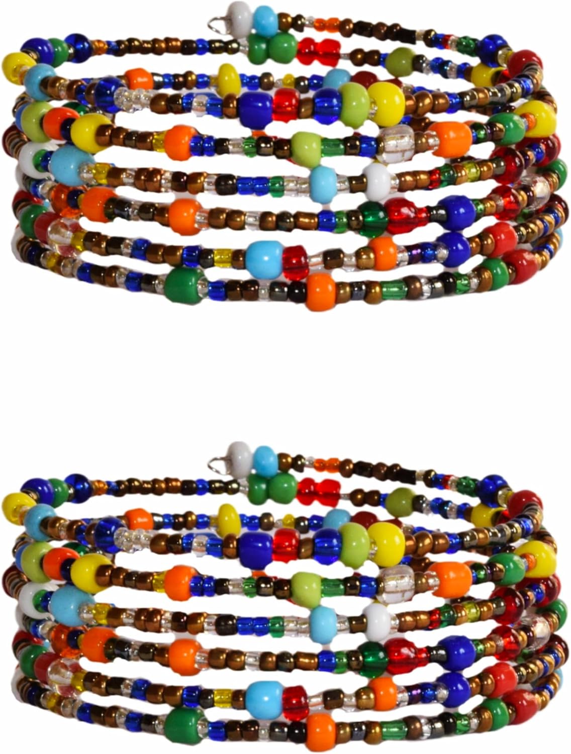 TEMBO AFRICA Set of 2 handmade beaded bracelets women