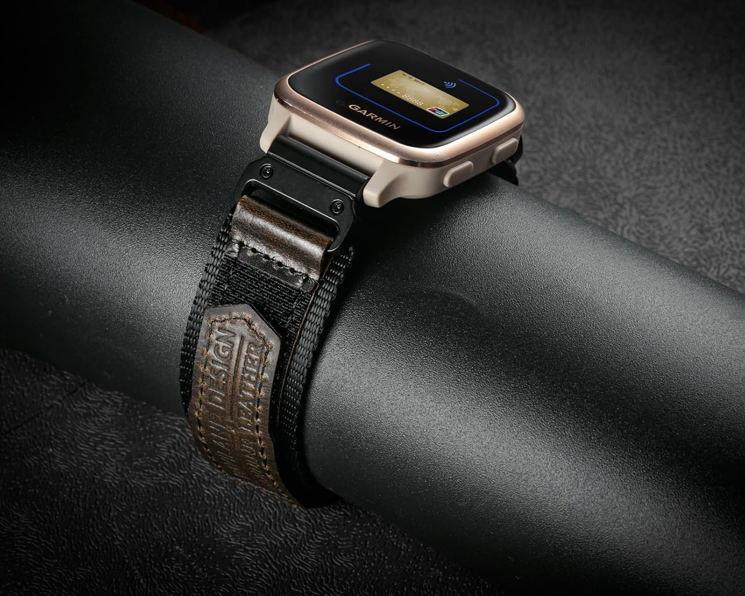 Leather Watch Band Compatible With Garmin Venu/Venu 2/Venu 3/Venu Sq/Venu Sq 2/Venu Sq Music/Venu 2/Venu 2 Plus/vivoactive3/ForeAthlete 245/245 Music/645/645 Music/Approach S40/S42,Upgraded Three Buckles Garmin Venu Watch Band - Image 2