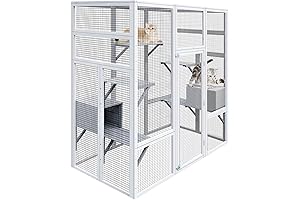 72 Inch Wooden Kitty Walk Outdoor Cat Enclosure