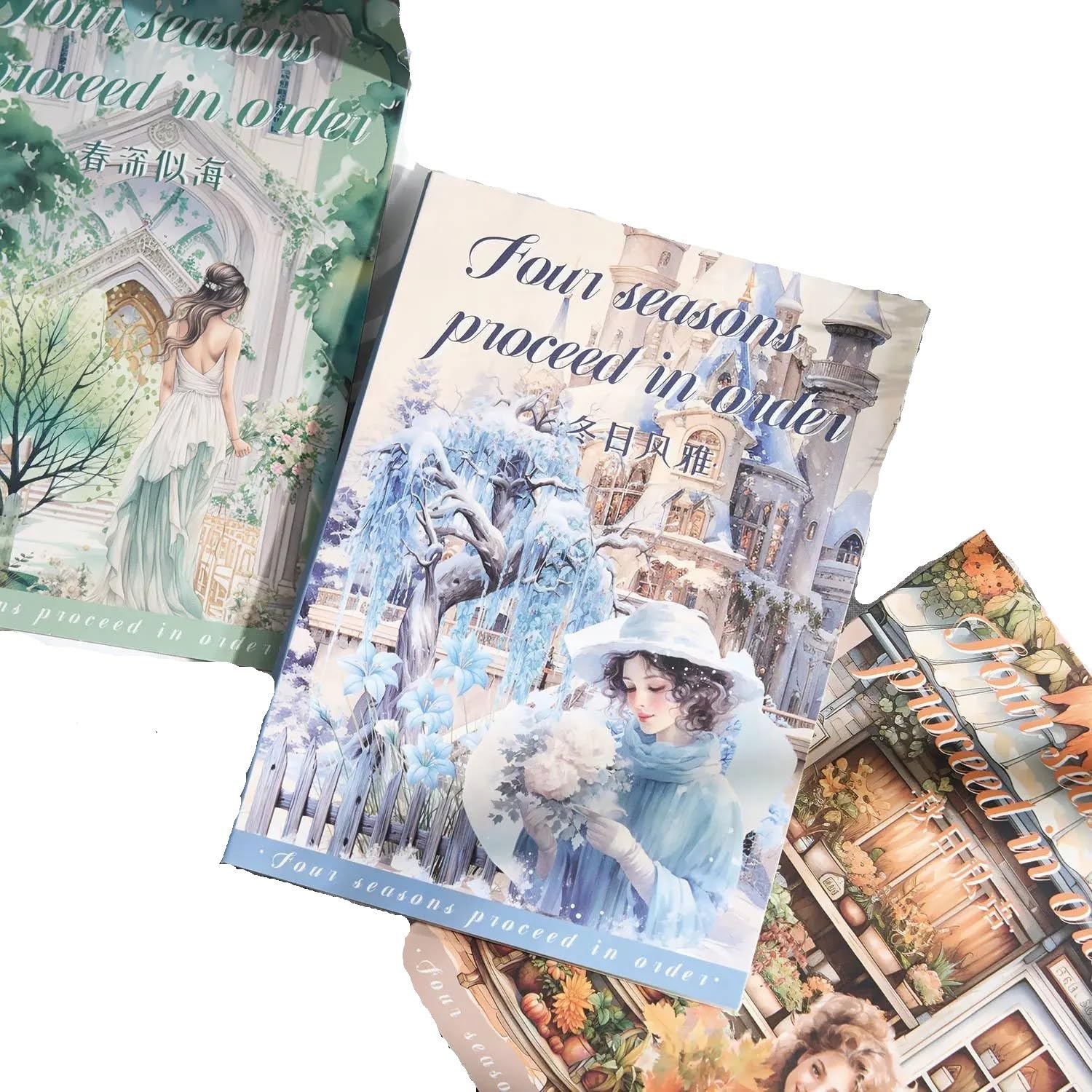 Kfxysm One Color Scrapbook Stickers, Stickers For Scrapbooking Four Seasons Landscape Pet Sticker This Handbook Decorative Sticker Book Scrapbooking